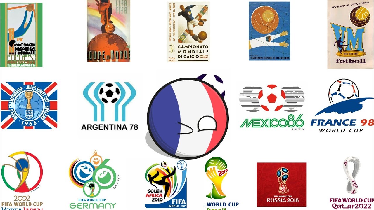 La historia de Francia en los mundiales (1930-2022) Countryballs