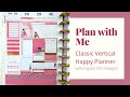 Plan with Me - Classic Vertical Happy Planner with Capitol Chic Designs Weekly Kit - Pink New Year