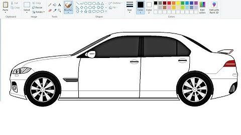How to draw a Car on computer using Simple Paint Program | Car Drawing Easy.