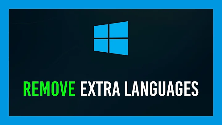 Windows 10: Remove extra languages