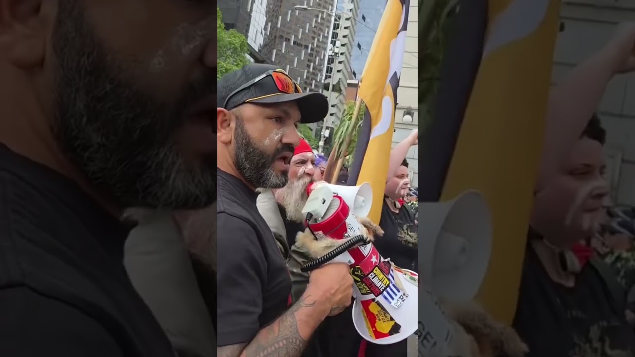 Left wing protesters Melbourne Australia