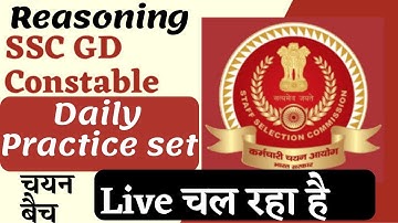SSC GD Reasoning Live Class, Practise Set, Amit Sir