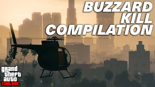 GTA Online Free Aim Buzzard Kill Compilation #1