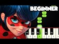 Miraculous ladybug theme  beginner piano tutorial  sheet music by betacustic