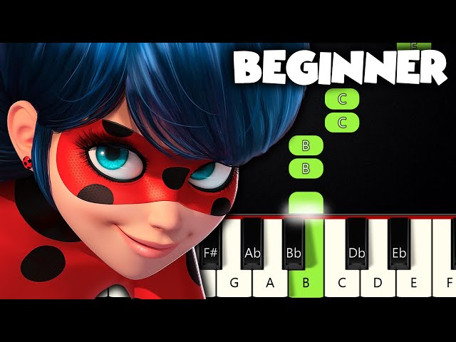 Miraculous Ladybug Theme | BEGINNER PIANO TUTORIAL + SHEET MUSIC by Betacustic class=