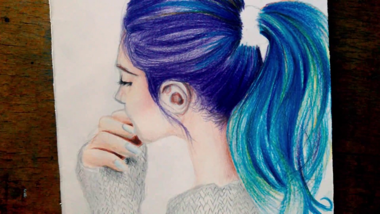 Color Pencil Drawing Hair bestpencildrawing