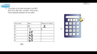 Mean Absolute Deviation (MAD) Go Math Grade 6, 13.4 #7