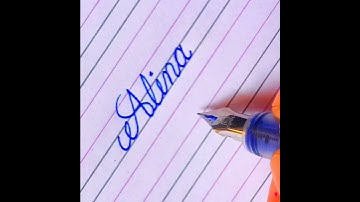 "Alina Taj" Beautiful name in Cursive #cursivewriting #calligraphy #cursive #calligrapherambesh