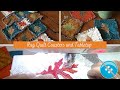 Rag Quilt Coasters and Tabletop