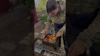 Рыба с овощами горячего копчения