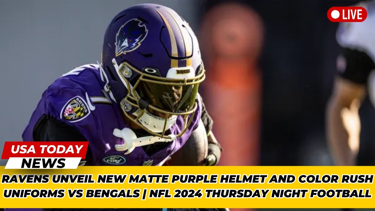 Ravens Unveil Matte Purple Helmet & Color Rush Uniforms vs Bengals! । USA TODAY NEWS