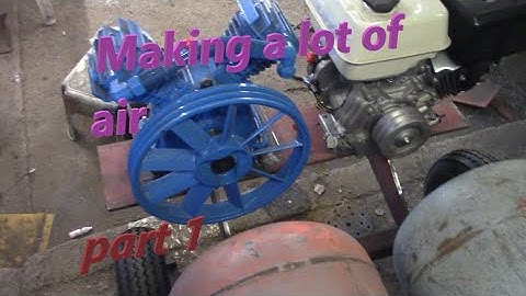 Petrol-Gassolene driven air compressor build part1