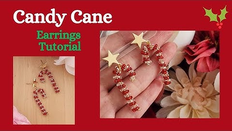 Candy Cane Earrings Tutorial - Only takes 15 mins to make!