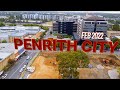 Penrith City Western Sydney Australia new developments log cabin, east side quarter in February 2022