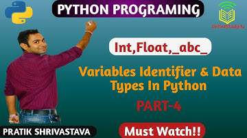 Variables identifier & Data Types In Python |Python for placement | Python Tutorial For Beginners|