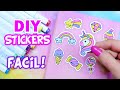 Cómo Hacer Pegatinas o Stickers Fácil / DIY Stickers de Unicornio