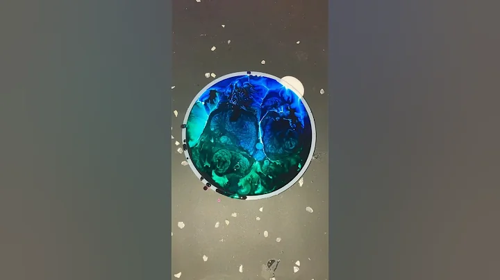 Blue and Turquoise Alcohol Ink Cloud Resin Technique #art #epoxy #resin #alcoholink #resincoasters