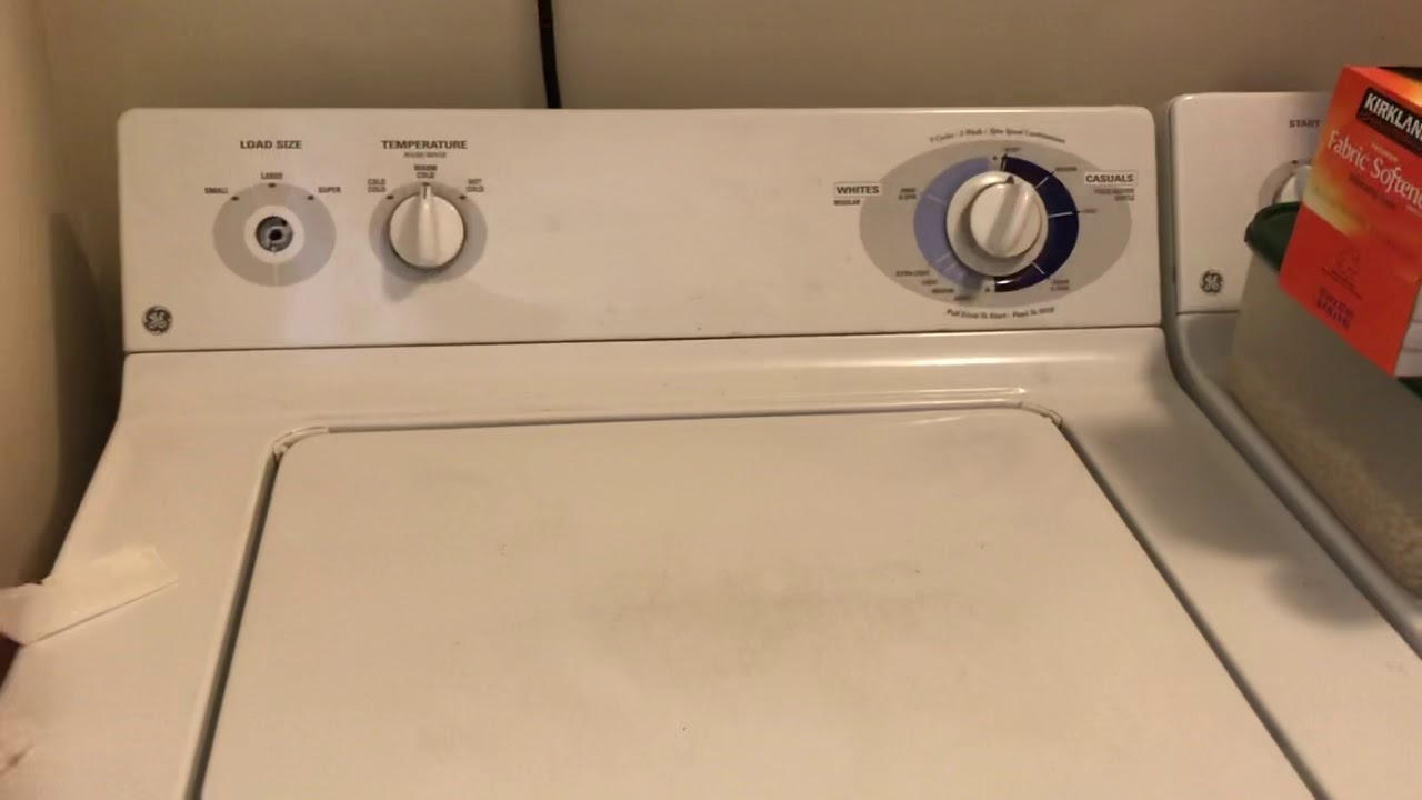 2005 GE washing machine running on wash cycle YouTube