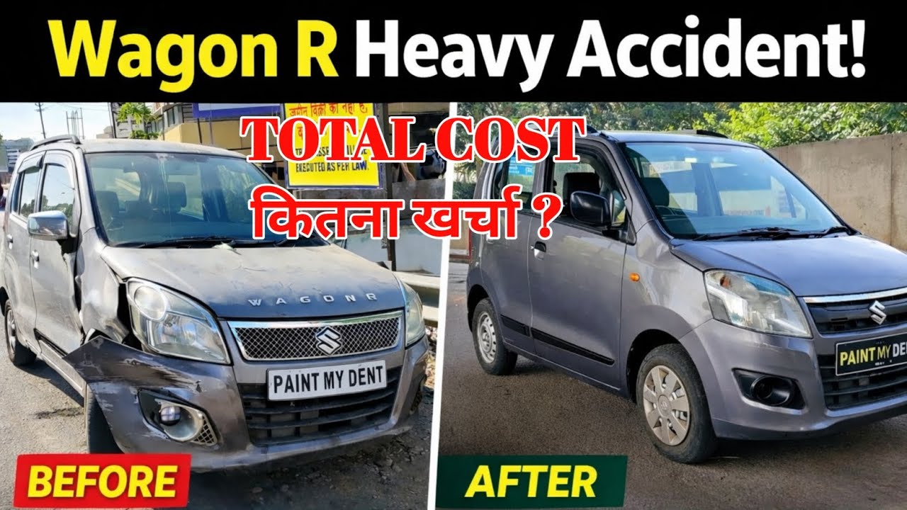 WagonR 2015 Heavy Accident Repair 😱 Full Denting Painting | Total Cost Reveal
