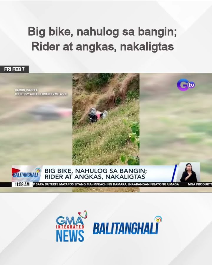 Big bike, nahulog sa bangin; Rider at angkas, nakaligtas | Balitanghali