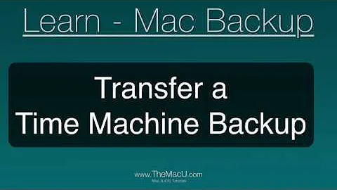 How to transfer a Time Machine Backup to a new drive!