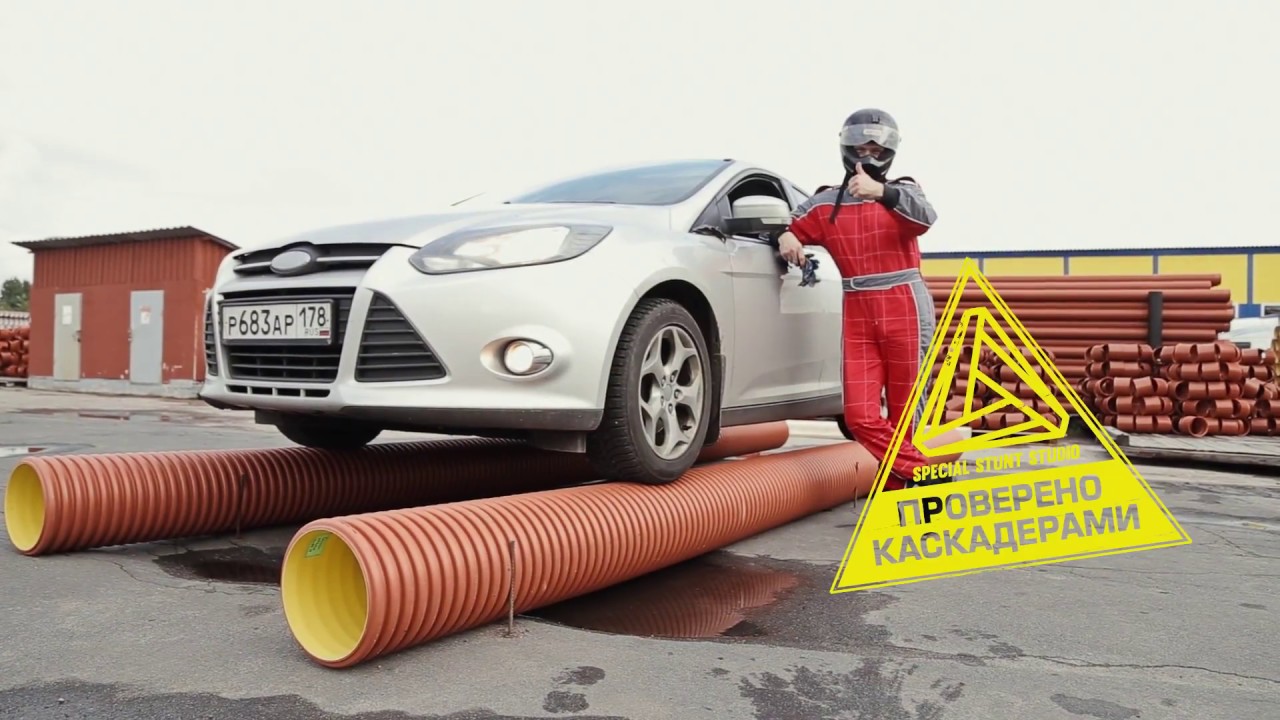 Двухтонная автомашина наехала на гофрированные трубы ИКАПЛАСТ - YouTube
