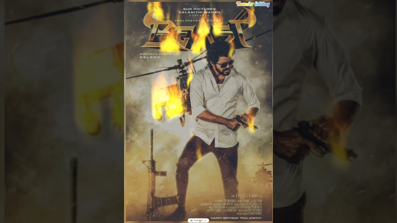 BEAST-Thalapathy-65...BEAST-2nd look poster 😍😍😍... /Thunder Editing