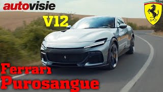 Het geluid van de Ferrari Purosangue V12! | Autovisie | 4K