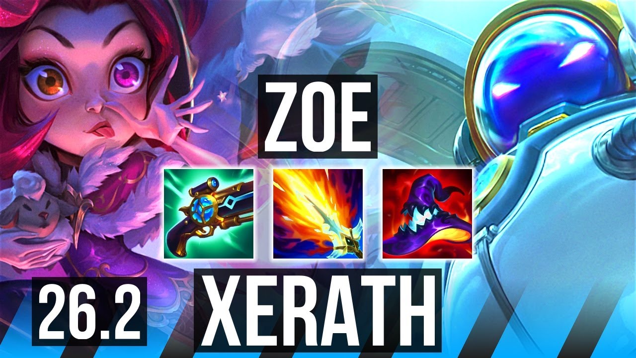 ZOE vs XERATH (MID) | 59K damage | KR Master | 26.2