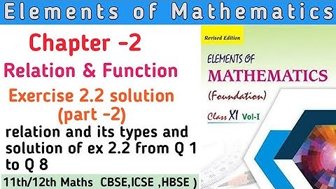 Class 11th Elements of Mathematics  Chapter 2 Ex 2.2 (part 2) | Sets Class 11th solution