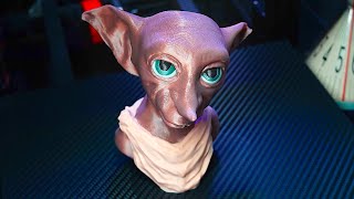 3D printing 5 mins guide Blender remix Dobby the house elf for multicolor and 3d print timelapse