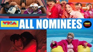 VMA's 2019 - ALL NOMINEES | 2019 MTV Video Music Awards | August 26, 2019 | ChartExpress