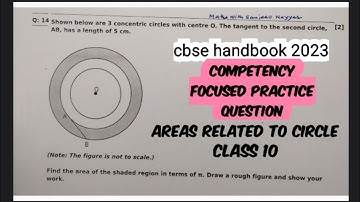 Class 10 maths areas related to circle | Q14 competency based question cbse 2023 class 10 maths ch12
