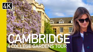 Cambridge College Tour in 4K | Christ's, Emmanuel, Pembroke & Downing College grounds