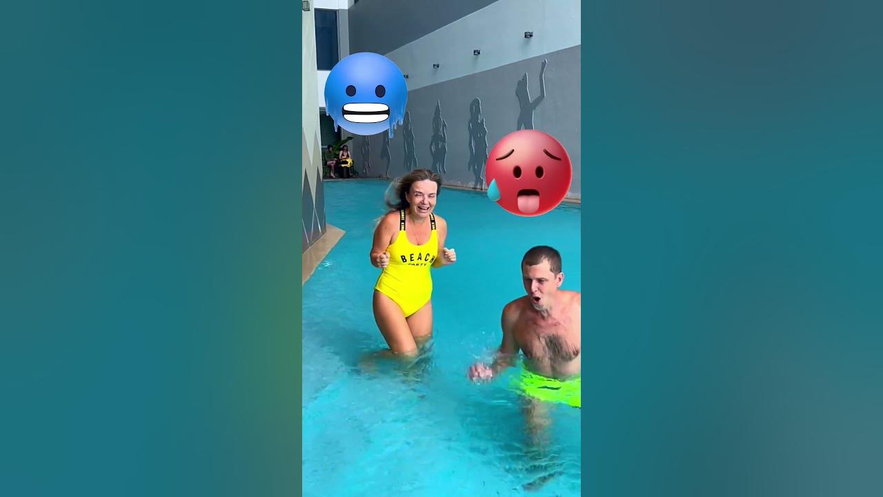 cold water 🥶 but not for all 😂 #shorts