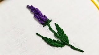 Lavender flower with cluster stitch | embroidery tutorial for beginners || A Needle & Thread |