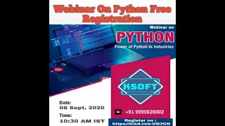 Webinar series on python Registeration ||Online webinar on Python with free certificate