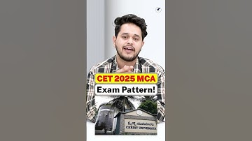 💥CET 2025: MCA Exam Pattern🤑Christ University MCA Admissions 2025🤩#shorts #mca #cet2025 #christ