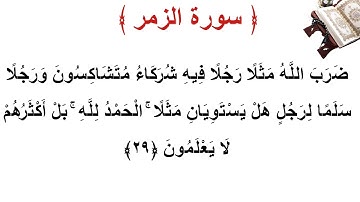 سورة الزمر الأية 29