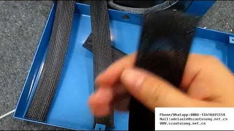 mesh sleeve cutting video Shenzhen Robotsung
