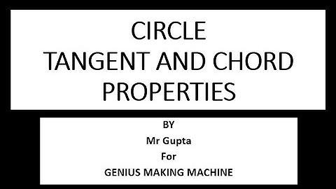 Circle tangent and chord properties