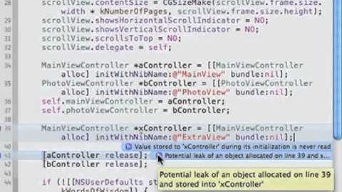 iPhone - iPad Development   Tutorial - Using The Static Analyzer