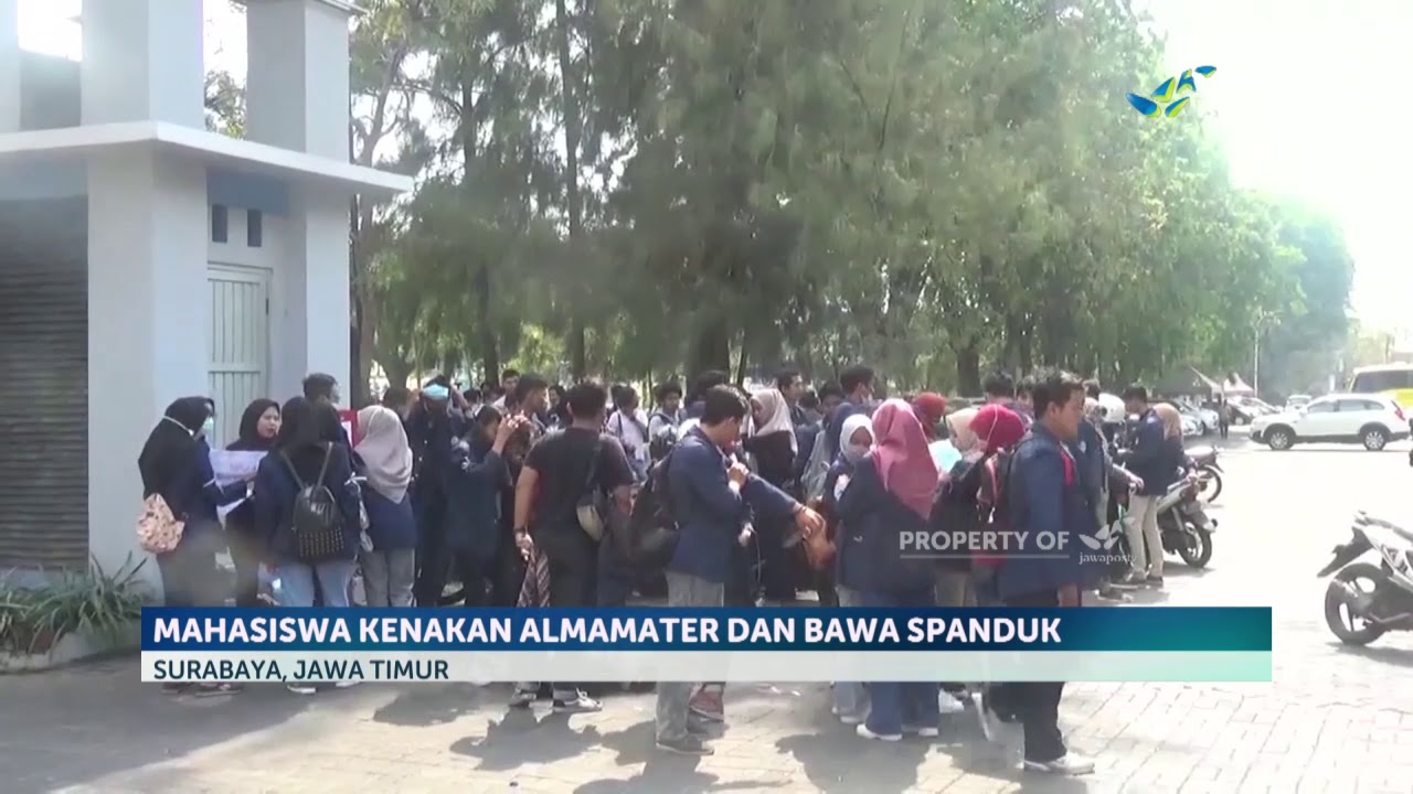 Ribuan Mahasiswa Unair Gelar Unjuk Rasa Gabungan