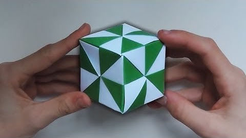 Origami Pinwheel Cube. (Instructions) (Full HD)