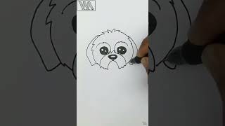 Very Easy Puppy 🐶 Sketch || how to draw a cute puppy || #simple #drawing #shorts #reels