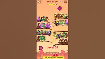#bird #sort 2 #color #puzzle #level 34 #birdsort #colour #gaming #viral #trending #shorts #solution