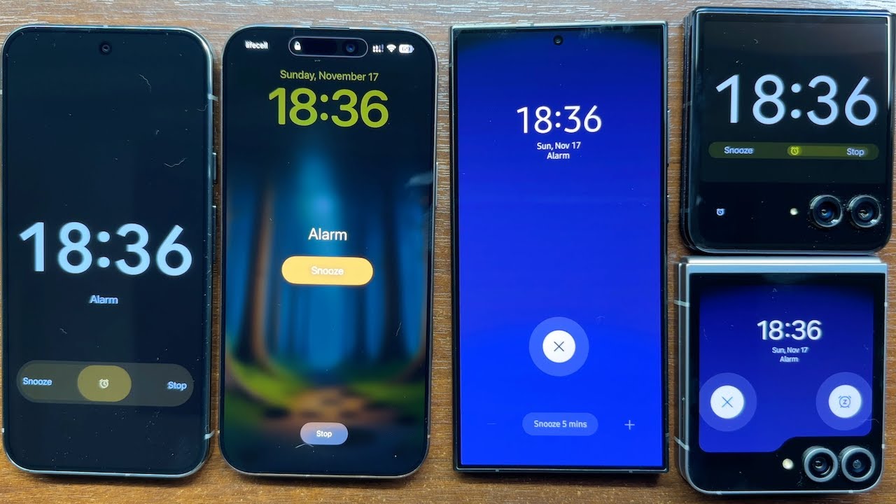 Pixel 9 ProXL, iPhone 16 Pro Max, Samsung S24 Ultra, Moto Razr 50 Ultra, Z Flip 6 Alarm Clock Alerts