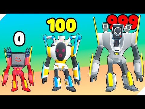 ЭВОЛЮЦИЯ РОБОТА В КАМЕРАМЕНА! Mechangelion Robot Fighting