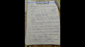 BDP 2nd Year FST Subject All Questions Answer