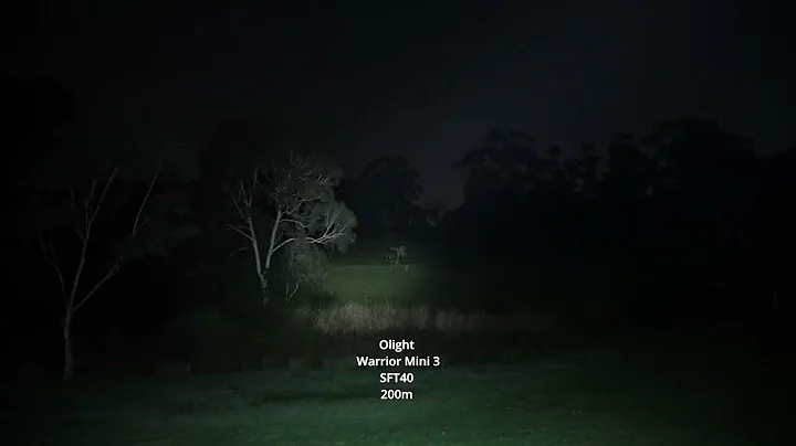 Flashlight long-range beamshots: Olight Warrior Mini 3
